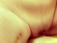 tight asian brunette's snatch wrecked in post-interview threesome