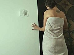 Wife Calls Electrician for Shower Fix Fucks Him Before Cuckold Husband