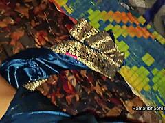 chubby indian bhabhi cheats on husband with boyfriend's huge cock in quick saree doggy and missionary