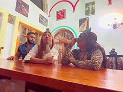 i caught these lesbians and fucked them hard in the bar