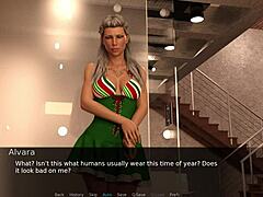 Reluctant archon tempts you in her christmas tease play