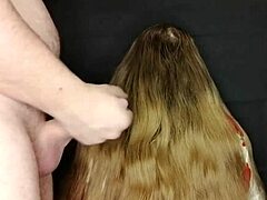 i came all over my stepmom's long hair and she loved it