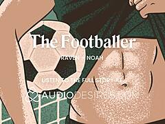 Athlete fucks sexy interviewer hard outdoors after locker room lick tease