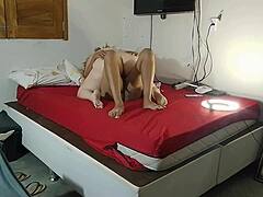 brazilian bbw babe rides toy with fat ass bounce