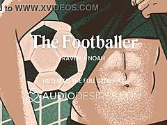 Athlete fucks sexy interviewer hard outdoors after locker room lick tease