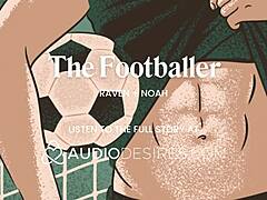 Athlete fucks sexy interviewer hard outdoors after locker room lick tease
