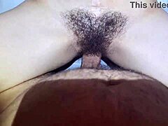 shoot cum on my hairy pussy missionary style