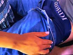 Tight Shy Latina College Teen Orgasms Cheating in Apartment