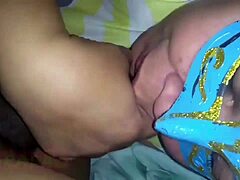 deepthroat whore chokes on cock spits cum huge tits latina