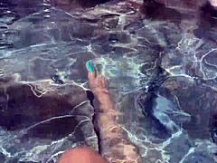 ever seen an italian milf's big tits bounce in slow motion jacuzzi play? artemisia love spreads legs pov pussy fingering outdoors