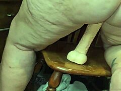 Redhead milf rides huge dildo hard squirting everywhere with her favorite toys