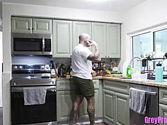 Step-Daughter Fucks Step-Dad Bent Over in Taboo Roleplay