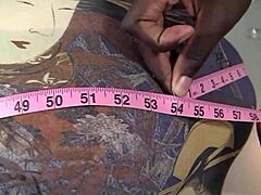 Chunky Lexxxi Luxe Strips And Rides Big Cock Cowgirl With Huge Nipples!