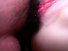 Finger Teases Pussy with Thick Dick Inside