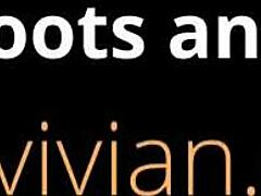 wanna see this big ass redhead babe's shaved pussy up close in black boots?