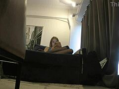 Hot Horny Petite College Blonde Teases and Ignores Big Cock Balls