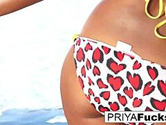 indian milf priya rai soaks wet by the pool