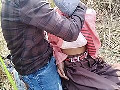 ugh caught in jungle with boyfriend, now this black guy punishes my tight Indian teen pussy rough.