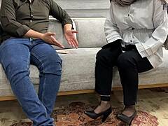 blonde babe sneaks away to fuck her fat father-in-law behind hubby's back