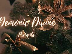 crazy nympho elf in lingerie gags on huge interracial cock deepthroat sloppy style