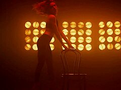 Pole Dance Strip Tease Turns into Sensual Shaved Pussy Ride