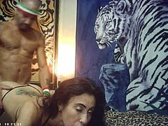 Glasses Brunette Babe Sucks Dick Gets Doggystyle Fucked!