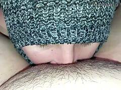 i give best oral to horny neighbor's big juicy pussy outdoors