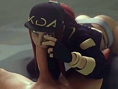 Akali Farts Wild During Hot Ass-Focused Blowjob Action