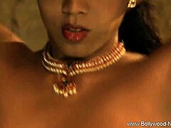 bollywood brunette milf strips nude just for you