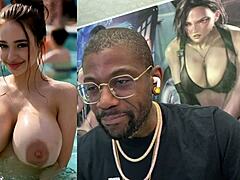 cute pragmata diana teases bald pussy then takes facial poolside