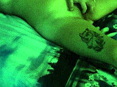 Fingering Stepsis Wet Tight Pussy on Parents Bed to Orgasm