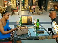 Ebony goddess meets Naija star in exclusive bar