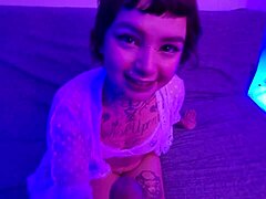 Cute Alt Teen Swallows Creamy Cum After Skinny POV Fuck Facial Bliss