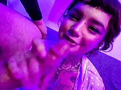 Cute Alt Teen Swallows Creamy Cum After Skinny POV Fuck Facial Bliss