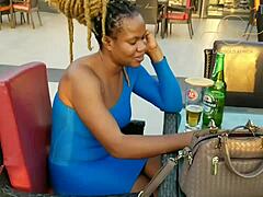 Ebony goddess meets Naija star in exclusive bar