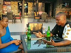 Ebony goddess meets Naija star in exclusive bar