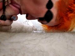 mature russian blonde redhead deepthroat blowjobs closeup