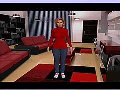 Roommate game's big ass tits tempt in dorm dating play 😈🍑