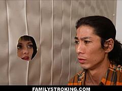 stepsis gloryhole fuck with stepbro big cock!