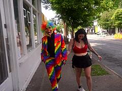 josie jaxxon cheats on husband with gibby clown's bbc outdoors doggystyle ripped clothes