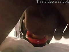 Milf's Ring Gag and Fake Lips Drool for Deep Facial Cumshot