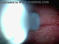 Endoscope films cumshot explosion from huge cock closeup sloppy