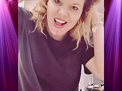 shaking booty in boyfriend's clothes femdom dance