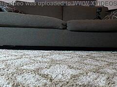 Skinny slut Maisy gags deepthroats chokes on fat cock hardcore oral