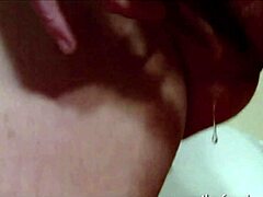 Standing up dripping wet hairy pussy cums hard closeup