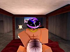 Blonde Roblox model Sophie returns for kinky fun with headless boss