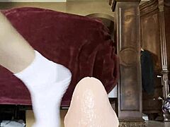 soloboy impaled by huge 13.5 inch circumference anal toy