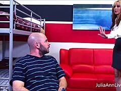 teacher julia ann, suck my stiff cock then fuck?