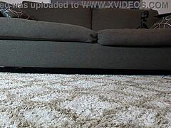 Skinny slut Maisy gags deepthroats chokes on fat cock hardcore oral