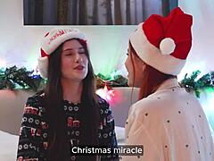 santa's huge cock fulfills two horny girls' christmas wishes